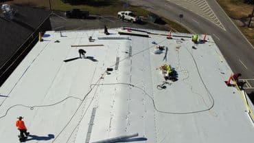 commercial roof install